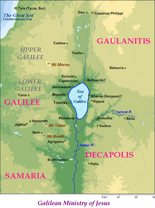 Sea Of Galilee Map Bible Map TTXMT